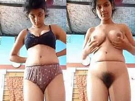 Watch a young Indian girl flaunt her body in this explicit video