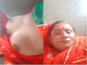 Excited bhabhi flaunts her big breasts and moist vagina