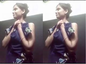 Part 2 of a timid girl's exhibition of her breasts and vagina