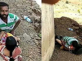 Outdoor sex scene with south Indian couple