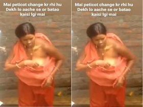 Indian housemate cross-dressing in secret camera Part 1