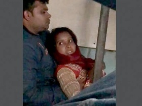 Indian couple has sex on a moving train in the countryside