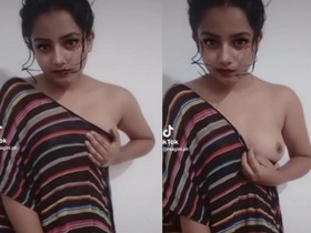 Desi girl flaunts her ample breasts on TikTok