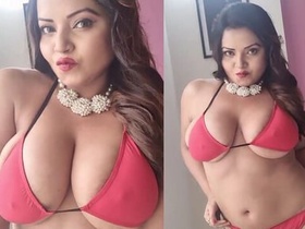 Shilpi, the stunning Bengali model, poses in a bikini for a photo shoot