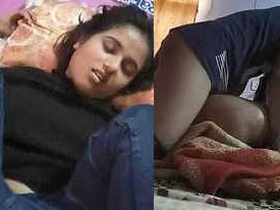 Mumbai girl enjoys rough sex with her boyfriend in her bedroom