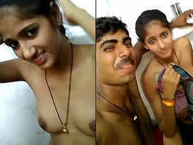 Desi newlywed wife shares her naked body with husband