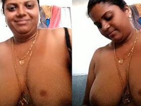 Indian desi woman has sex while hiding her large breasts