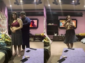 Randi James shows off her moves in a hotel room