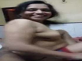 Sensual wife strips naked to arouse her husband