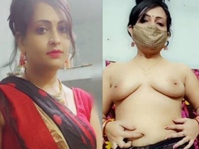 Deepika Bhabhi's Solo Masturbation Session with Black Saree and Tempting Dress