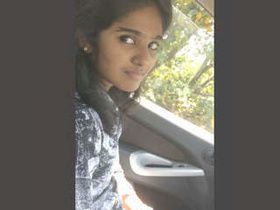 Desi babe in a car giving a blowjob