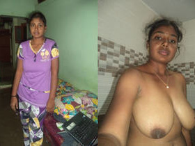 Combined audio and video of Tamil bhabhi giving a blowjob