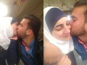Hijab-clad Arab girl enjoys playful sex with her partner