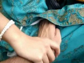 College girl's boobs pressed together in steamy video