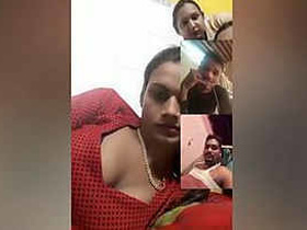 Indian girl with big boobs engages in video chat for pleasure