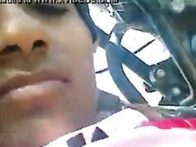 Desi girl gives a blowjob outdoors while being filmed by her boyfriend