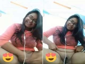 Exclusive video of a hot Indian girl exposing her pussy on a video call