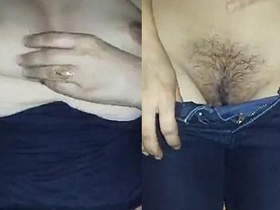 Busty Indian girl bares her tits and exposes her pussy for hardcore action