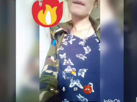 Indian military officer pleasures her boyfriend through video call