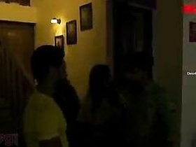 Indian bhabhi indulges in steamy sex with two men in a hotel room