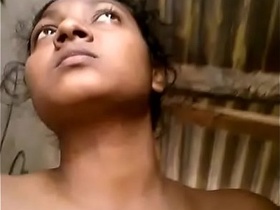 Tamil village girl's steamy solo in the bathroom