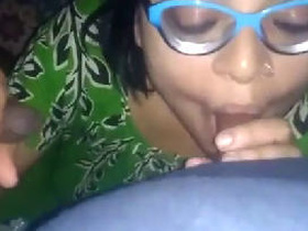 Indian bhabi gives a sensual blowjob