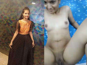 Indian girl with big boobs gives a blowjob and has sex with a guy