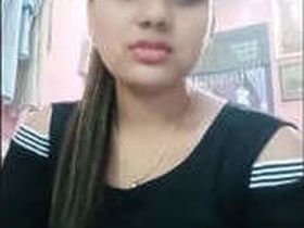 A stunning young girl with gandhi features goes without nudity