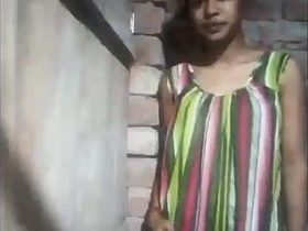 Bhabi in the village shows off her sexy body