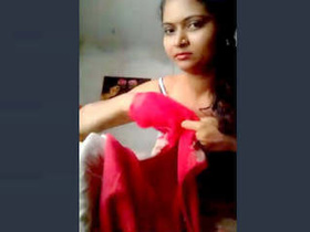 Sexy Indian girl flaunts her big tits and trimmed pussy