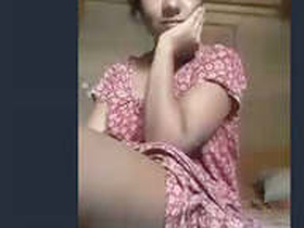 Naughty girl flaunts her breasts and pussy