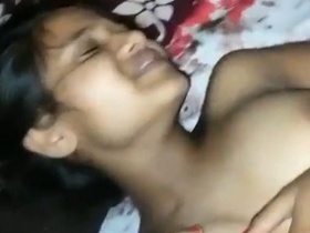 Guwahati girl moans and assists with shaved pussy fucking