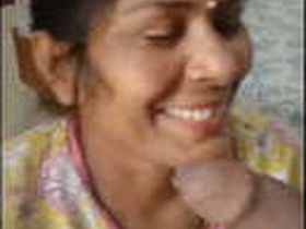 Indian bhabhi gives blowjob on the balcony to her brother