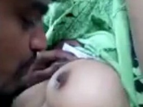 Indian girlfriend's big boobs sucked in HD video