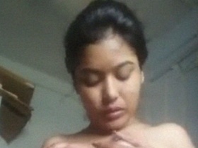Busty Desi woman enjoys herself in solo nude video