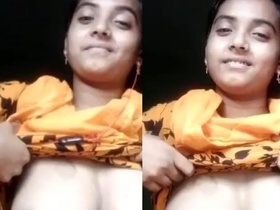 Cute Bangladeshi girl shows off her body in the village