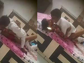 Desi couple enjoys romantic sex in hotel room