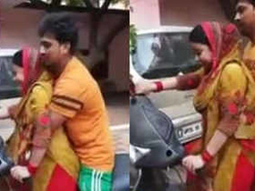 Desi Aunty Groped While Riding a Bike