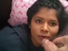 Indian girl performs oral sex on a man
