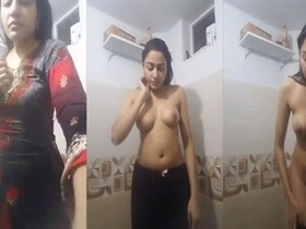 Indian college girl strips and teases in nude MMS video