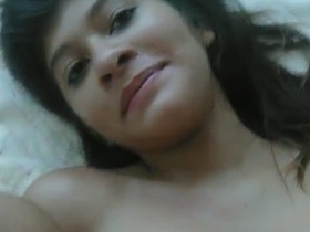 Shaved pussy of a beautiful girl gets fucked hard