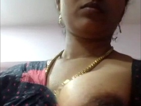 Mallu bhabi flaunts her big boobs and pussy in a seductive selfie video