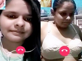Desi secretary with large breasts in office setting