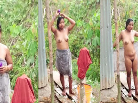 Desi girl gets naked and shows off her body in the great outdoors