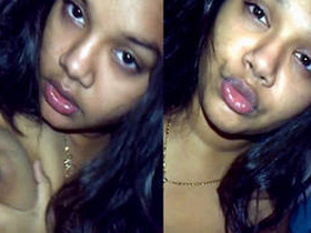 Amateur desi girlfriend's audio-only selfie video of her pussy and boobs