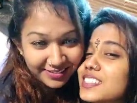 Indian lesbian couples share a romantic kiss in a sizzling video