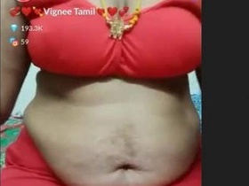 Indian aunty gets naughty on tango live