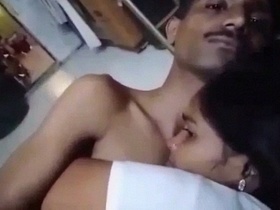 Amateur Indian couple engages in foreplay and striptease before sex