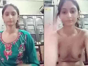 Desi girl shows off her body in a cute solo video