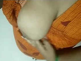 Tamil babe fondles her own boobs